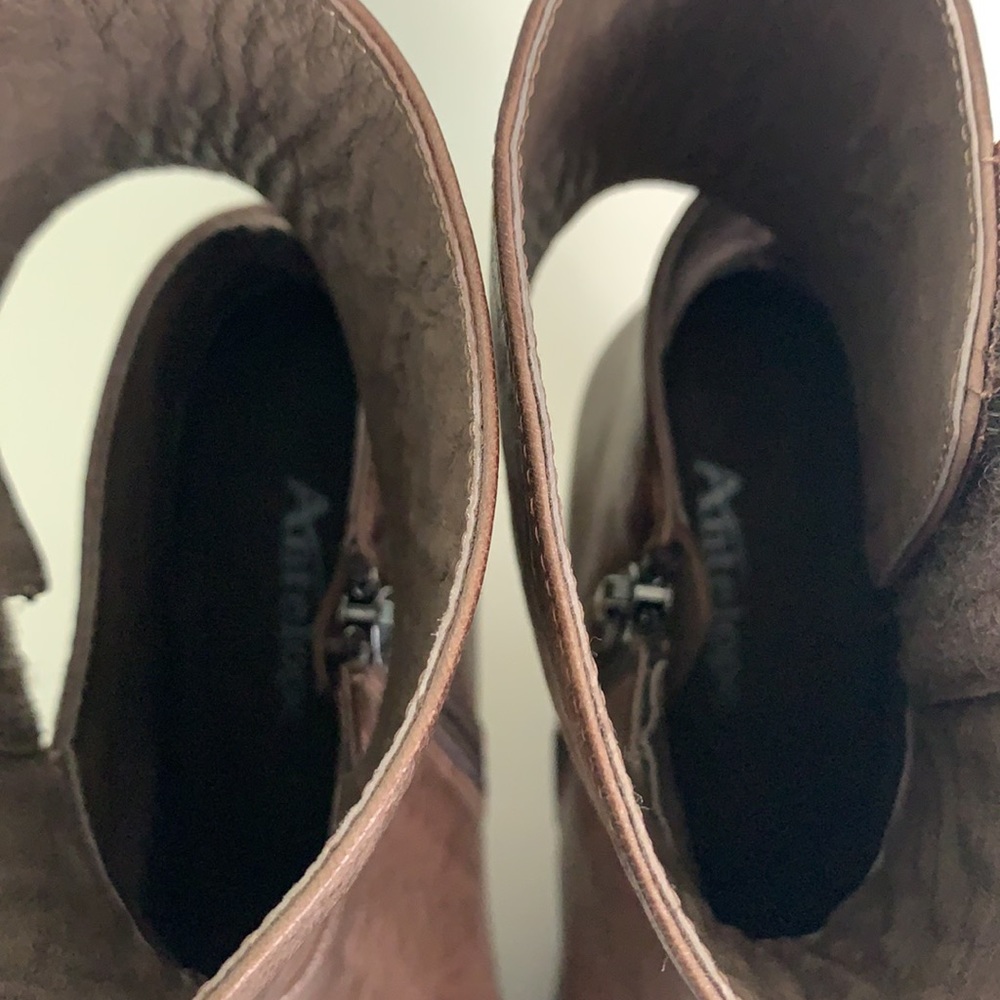 Antelope 656 Stripe Block Heel Brown Boot - image 6